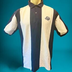 Rare Vintage Family Channel Polo 90s Y2K Inner Harbor Textured Thick Striped